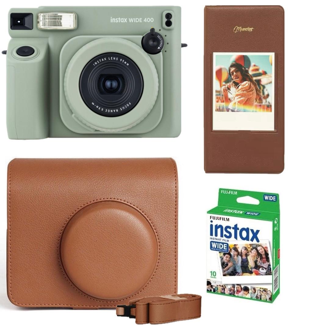i103892720-ba739554d356ae518efa71ba67fe39e2-1744065302085 Набір Fujifilm INSTAX WIDE 400 Camera EX D Фотокамера миттєвого друку / Фотопапір 10 фото / Альбом 64 фото коричневий / Чохол коричневий