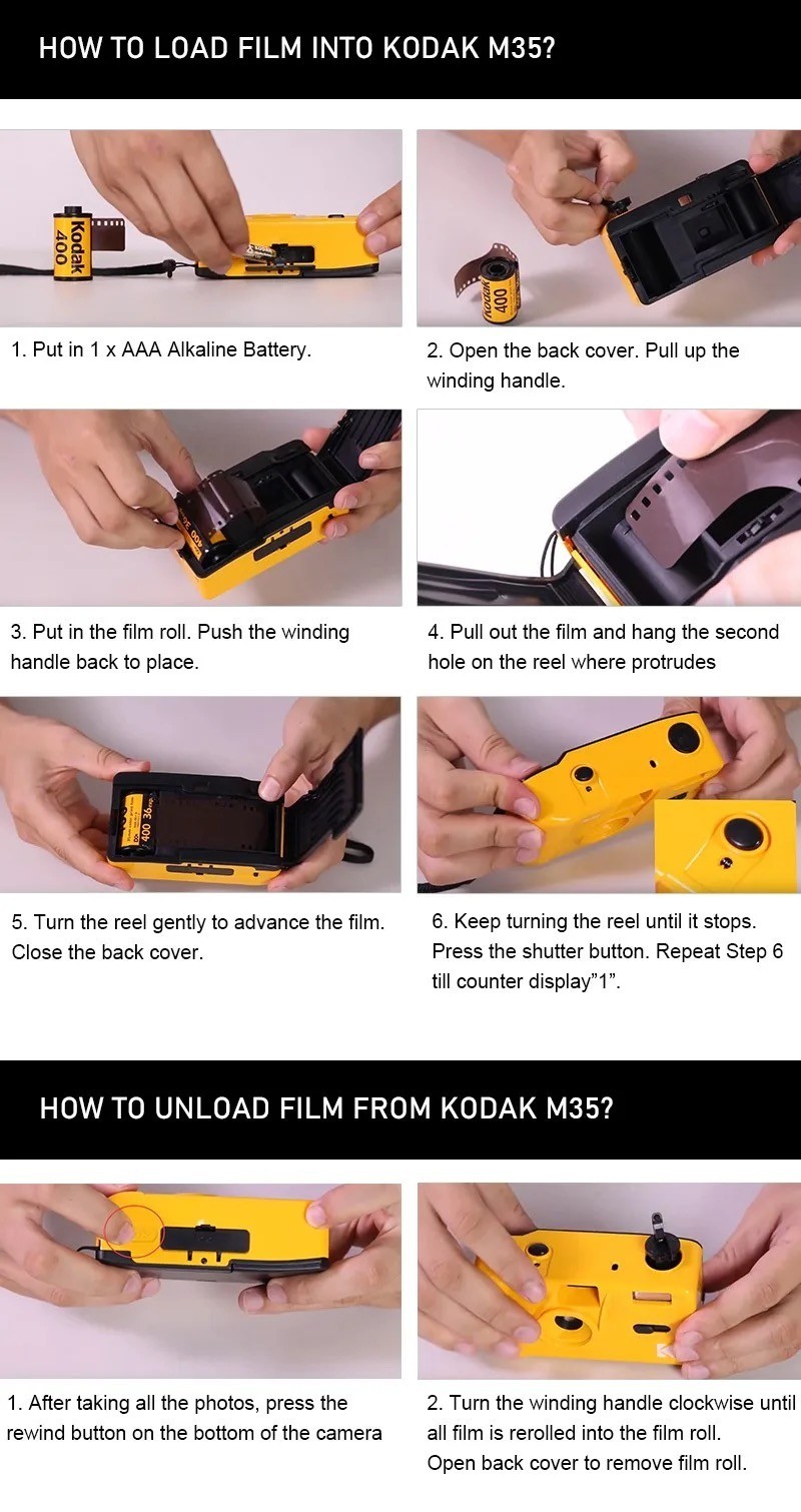 Плівковий фотоапарат Kodak M35 бірюзовий / плівка Kodak Color Plus / батарейка