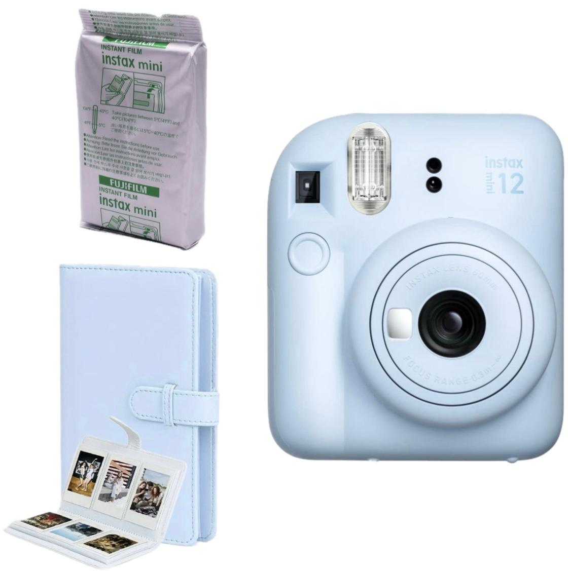 i60930795-f0f3f9408ea19193ec31815a0bd0e7c5-1734650288128 Набір Fujifilm INSTAX Mini 12 Pastel Blue Блакитний Фотокамера миттєвого друку / Фотопапір 10 фото / Альбом 108 фото