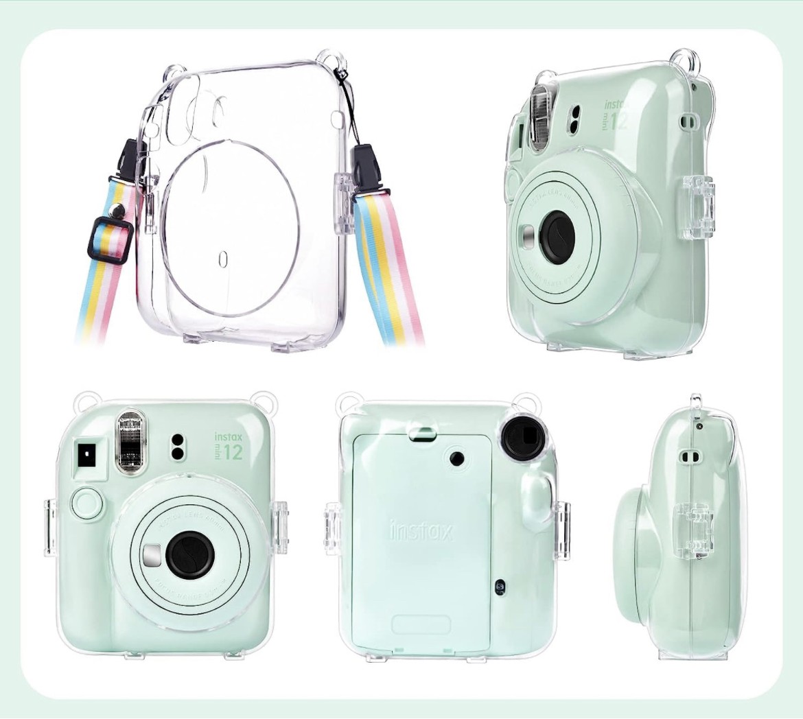 Набір Fujifilm INSTAX Mini 12 Mint Green Зелений Фотокамера миттєвого друку / Фотопапір 10 фото / Чохол прозорий / Альбом 64 фото