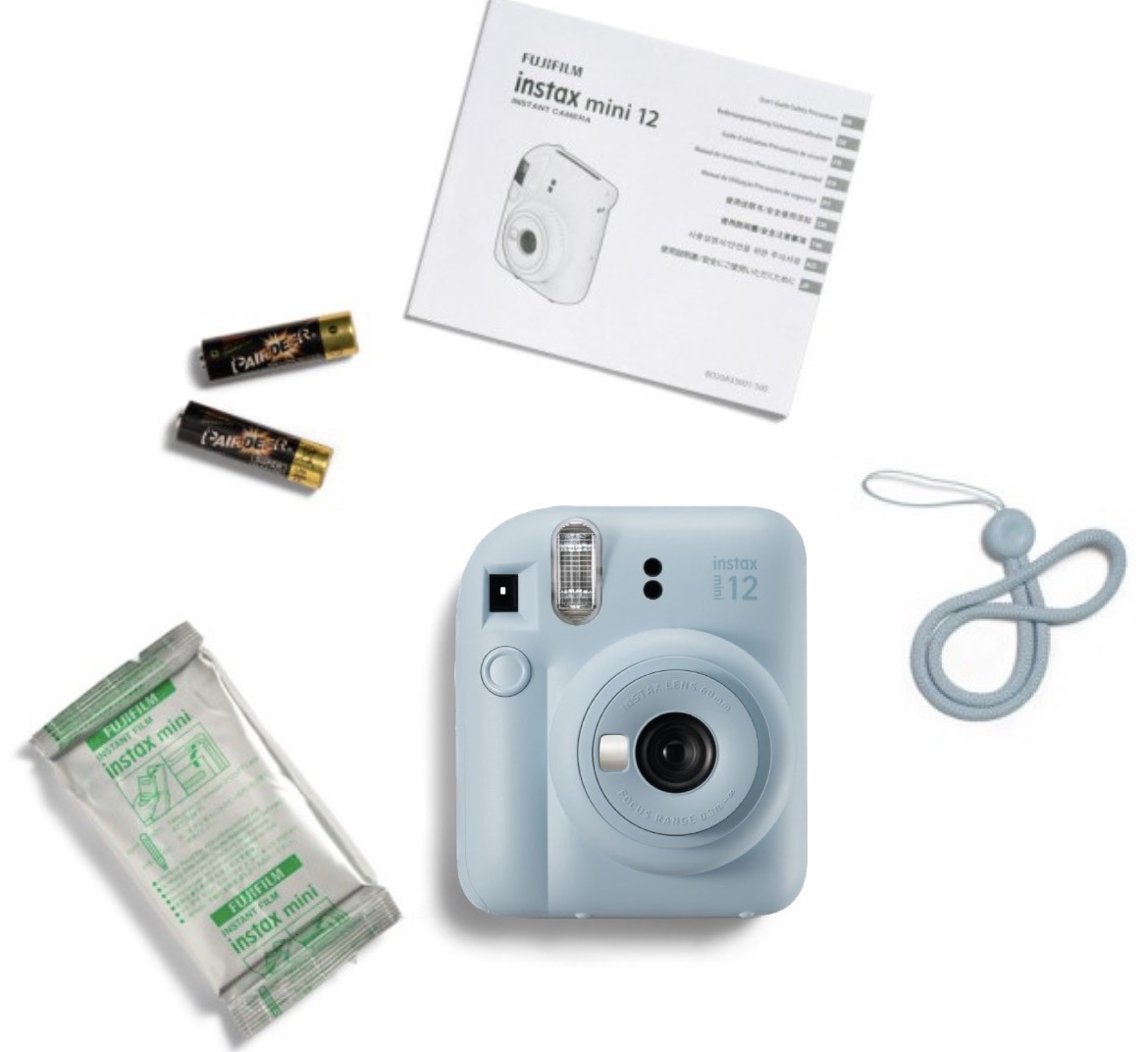 Набір Fujifilm INSTAX Mini 12 Pastel Blue Блакитний Фотокамера миттєвого друку / Фотопапір 10 фото / Чохол / Альбом 64 фото