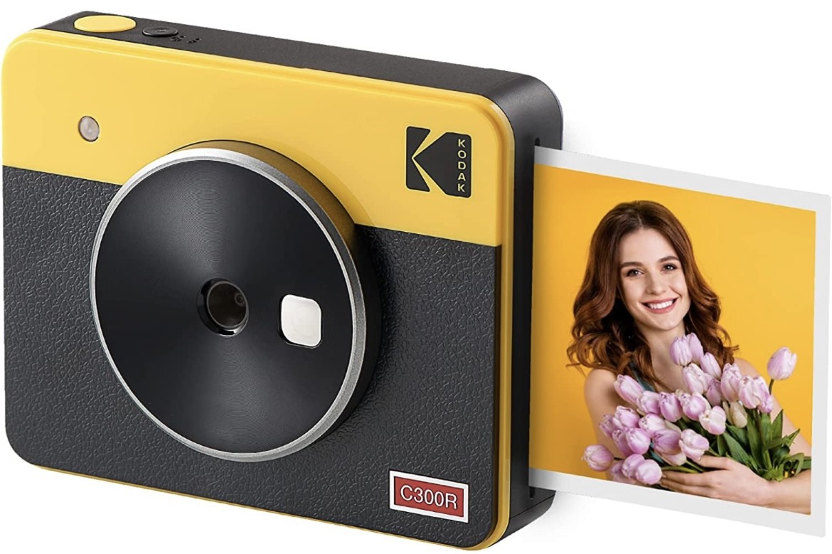 Набір Фотокамера миттєвого друку KODAK Mini Shot 3 Retro Yellow + Фотопапір (68 фото) + чохол коричневий