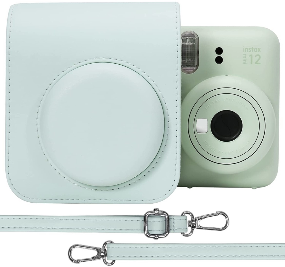 Набір Fujifilm INSTAX Mini 12 Mint Green зелений Фотокамера миттєвого друку / Фотопапір 40 фото / Чохол / Ремінець / Альбом 64 фото