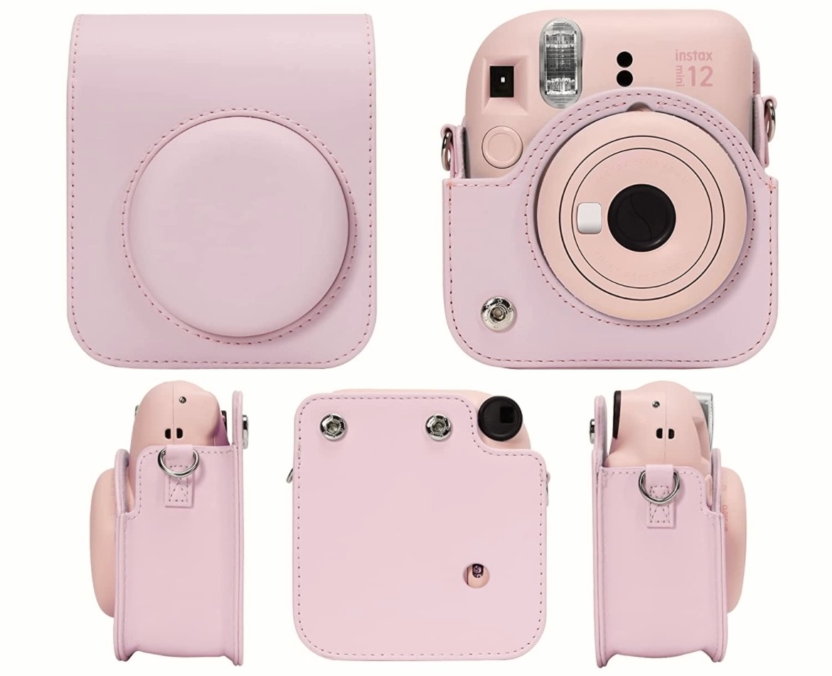 Набір Fujifilm INSTAX Mini 12 Blossom Pink Рожевий Фотокамера миттєвого друку / Фотопапір 40 фото / Чохол / ремінець / Альбом 64 фото + подарункове пакуваня
