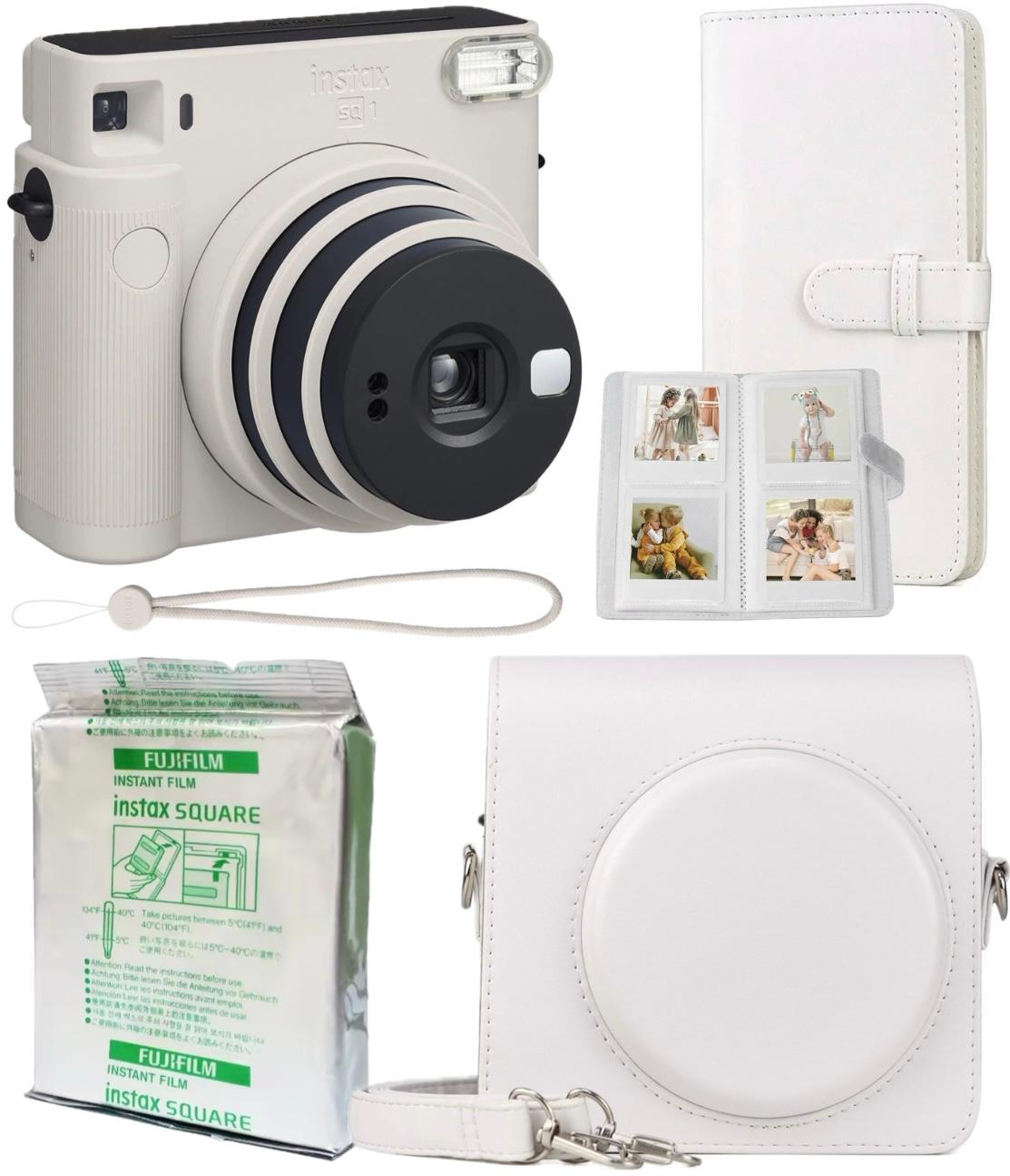 i66335326-7a2331ea8370b027552b47d3101c2140-1731709019516 Набір Fujifilm Instax Square SQ 1 EX D Chalk White Білий Фотокамера миттєвого друку / Фотопапір 10 фото / Чохол / Альбом 80 фото