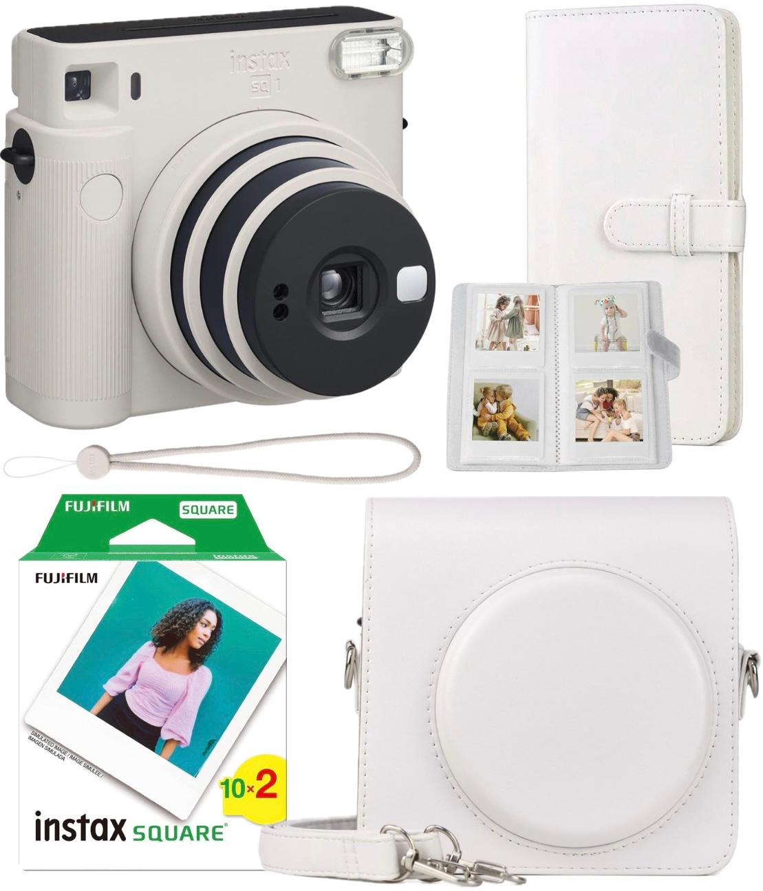 i66348054-177827667271d0f5810931f9f2456b27-1731708656148 Набір Fujifilm Instax SQ1 EX D Chalk White Білий Фотокамера миттєвого друку / Фотопапір 20 фото / Чохол / Альбом 80 фото
