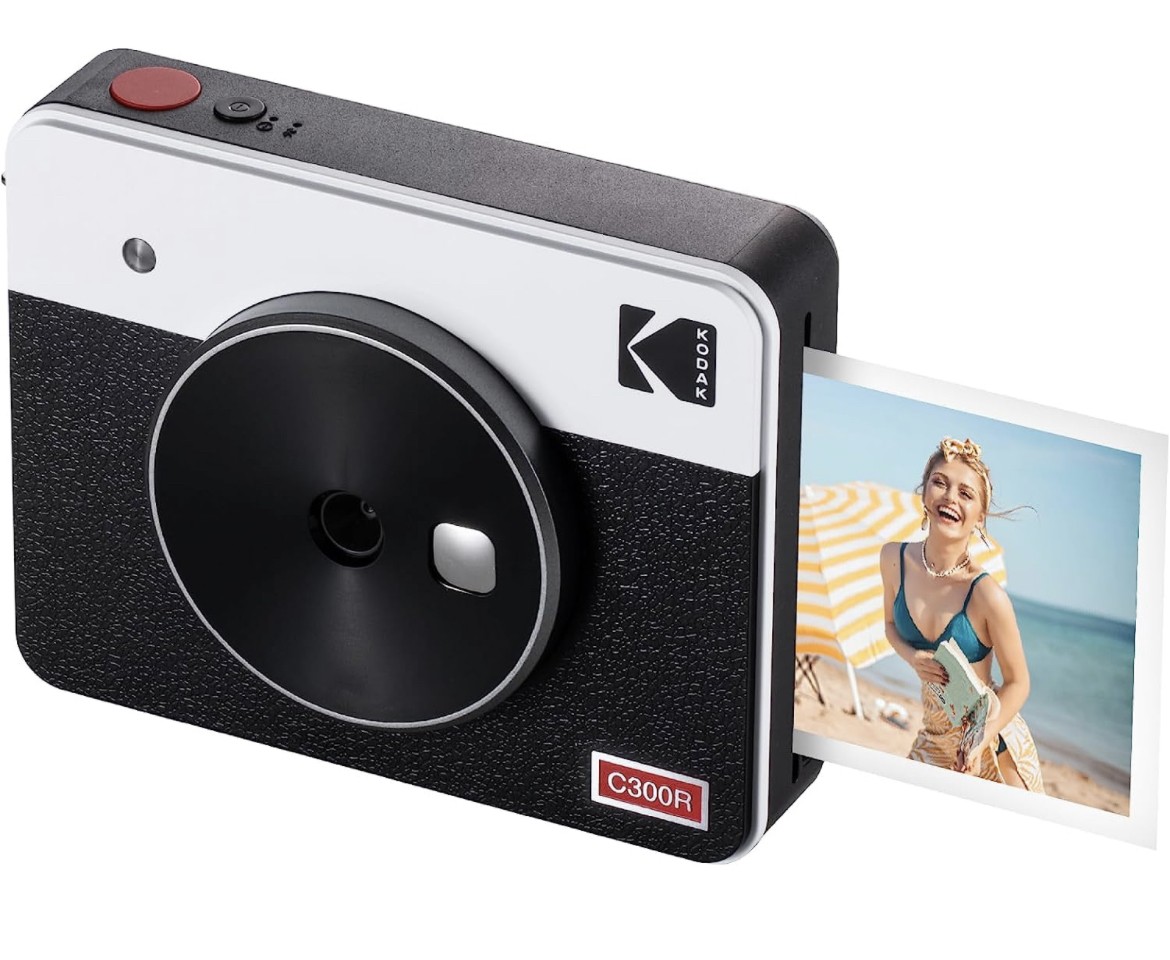 Набір Фотокамера миттєвого друку KODAK Mini Shot 3 Retro White + Фотопапір (68 фото) + чохол коричневий