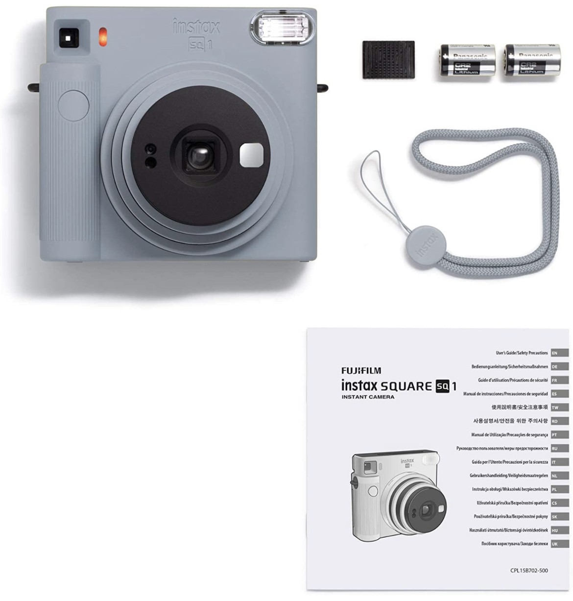 Набір Fujifilm Instax Square SQ1 EX D Glacier Blue Блакитний Фотокамера миттєвого друку / Фотопапір 10 фото / Чохол чорний / Альбом 80 фото чорний