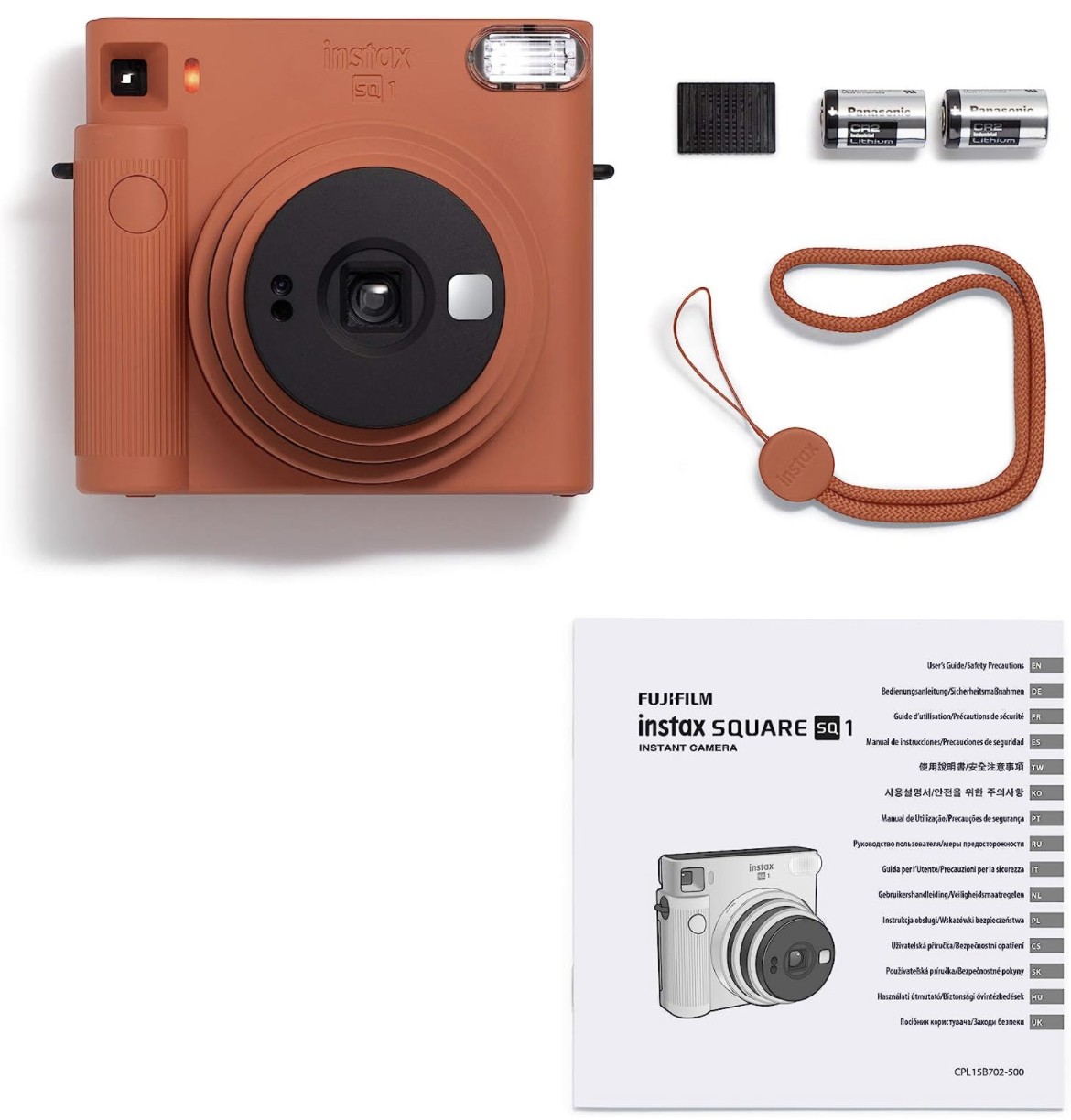 Набір Fujifilm Instax SQ1 EX D Terracotta Orange Помаранчевий Фотокамера миттєвого друку / Фотопапір 40 фото / Чохол чорний / Альбом 80 фото чорний