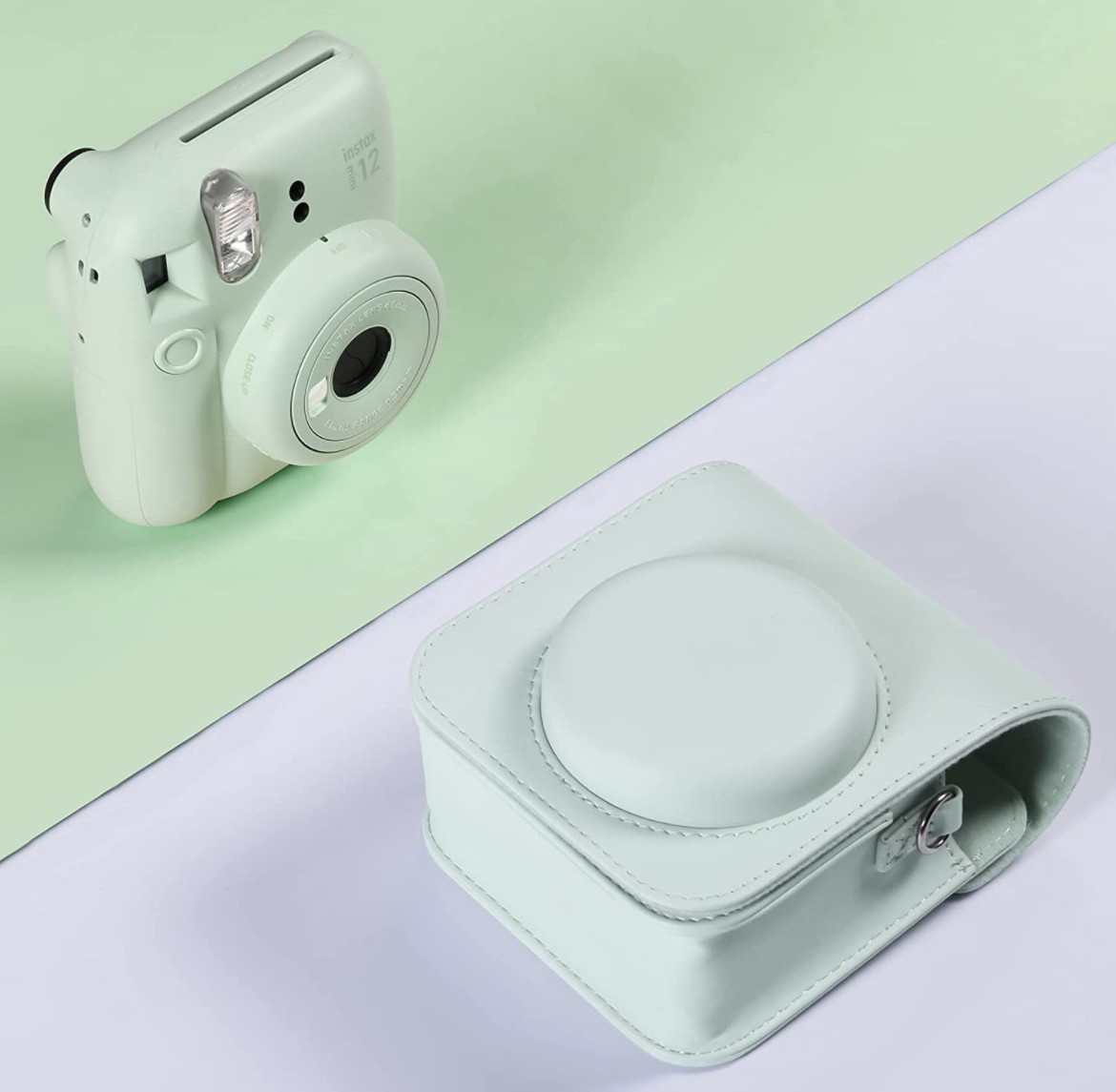 Набір Fujifilm INSTAX Mini 12 Mint Green зелений Фотокамера миттєвого друку / Фотопапір 100 фото / Чохол / Альбом 64 фото