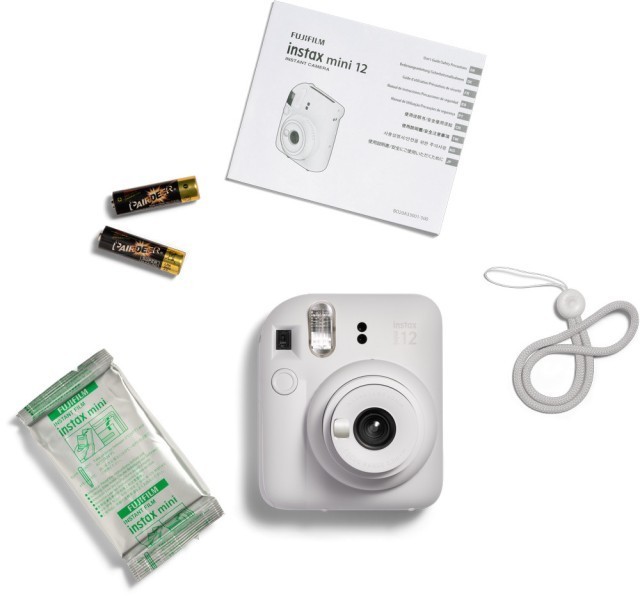 Набір Fujifilm INSTAX Mini 12 Clay White Білий Фотокамера миттєвого друку / Фотопапір 100 фото / Чохол / Альбом 64 фото