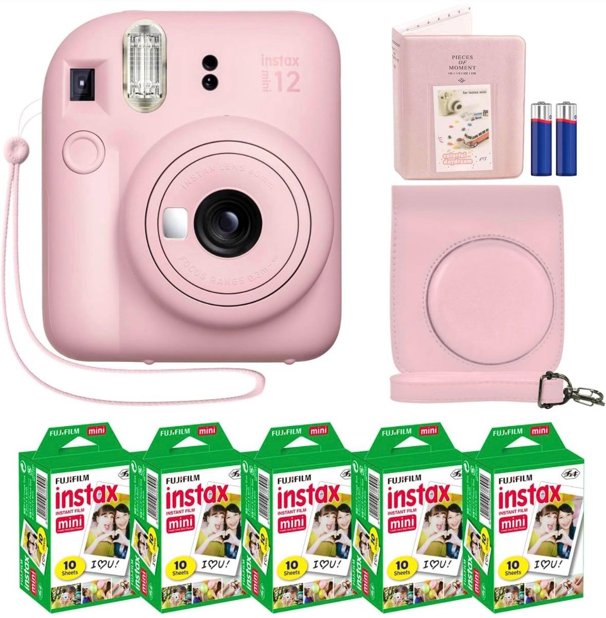 Набір Fujifilm INSTAX Mini 12 Blossom Pink Рожевий Фотокамера миттєвого друку / Фотопапір 50 фото / Чохол / Альбом 64 фото