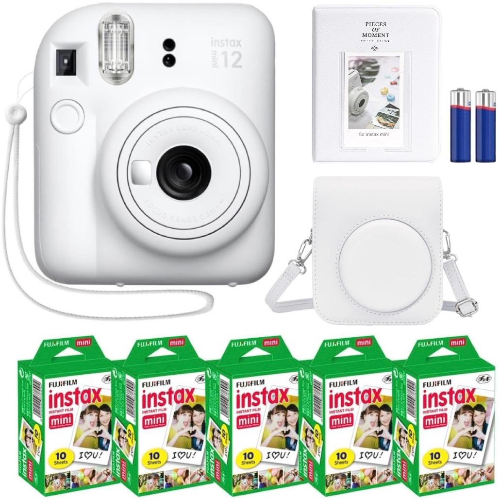 Набір Fujifilm INSTAX Mini 12 Clay White Білий Фотокамера миттєвого друку / Фотопапір 50 фото / Чохол / Альбом 64 фото