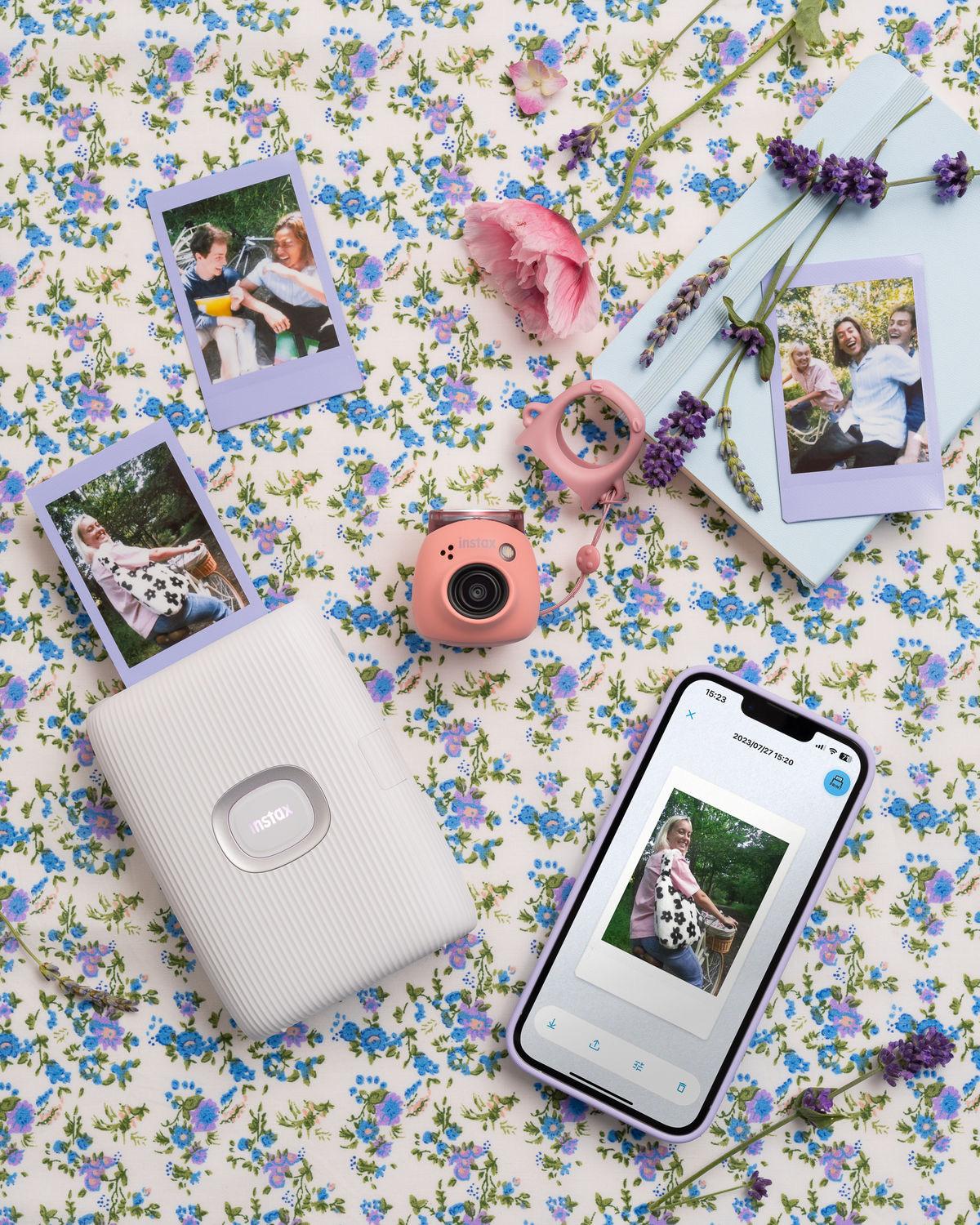 Набір Фотокамера цифрова Fujifilm Instax Pal Milky White / прозорий чохол; камера для принтера Link, Liplay, Evo