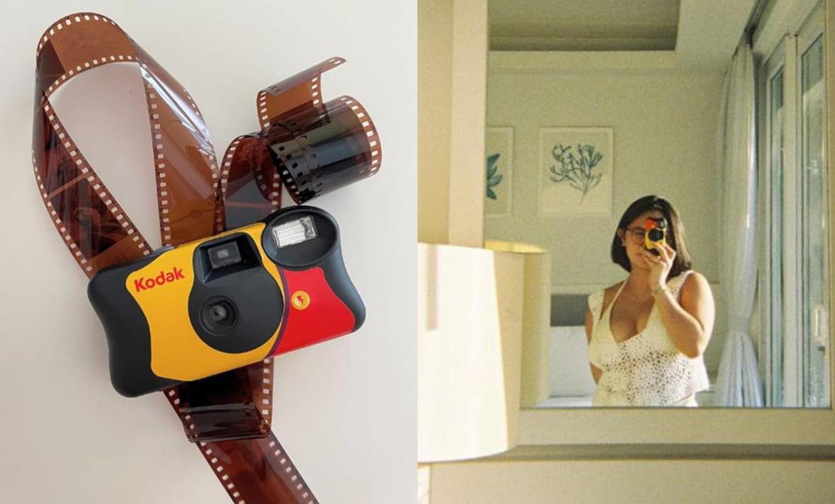 Одноразова плівкова фотокамера Kodak FunSaver на 27 кадрів MAX 800 зі спалахом (фотоплівка+батарейка)