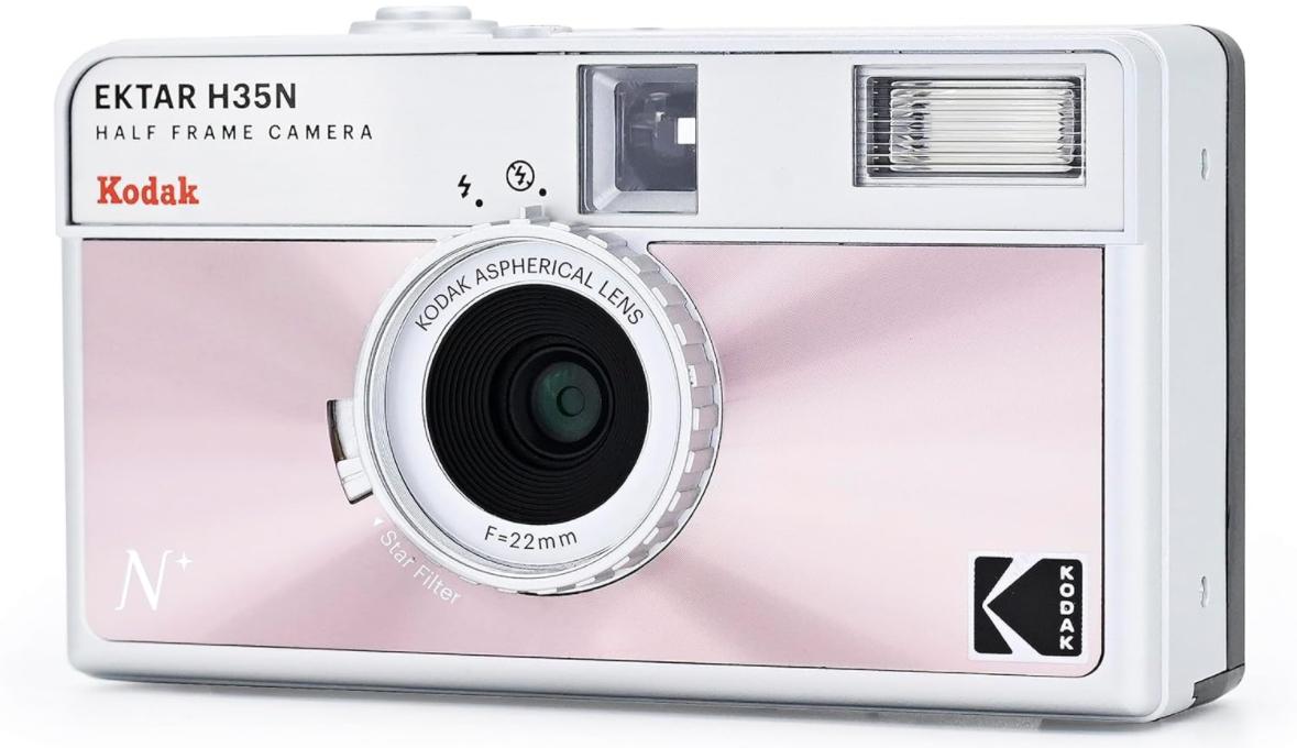 Плівковий фотоапарат Kodak Ektar H35N Half Frame Camera Glazed Pink H 35 N рожевий / плівка Kodak Color Plus / батарейка