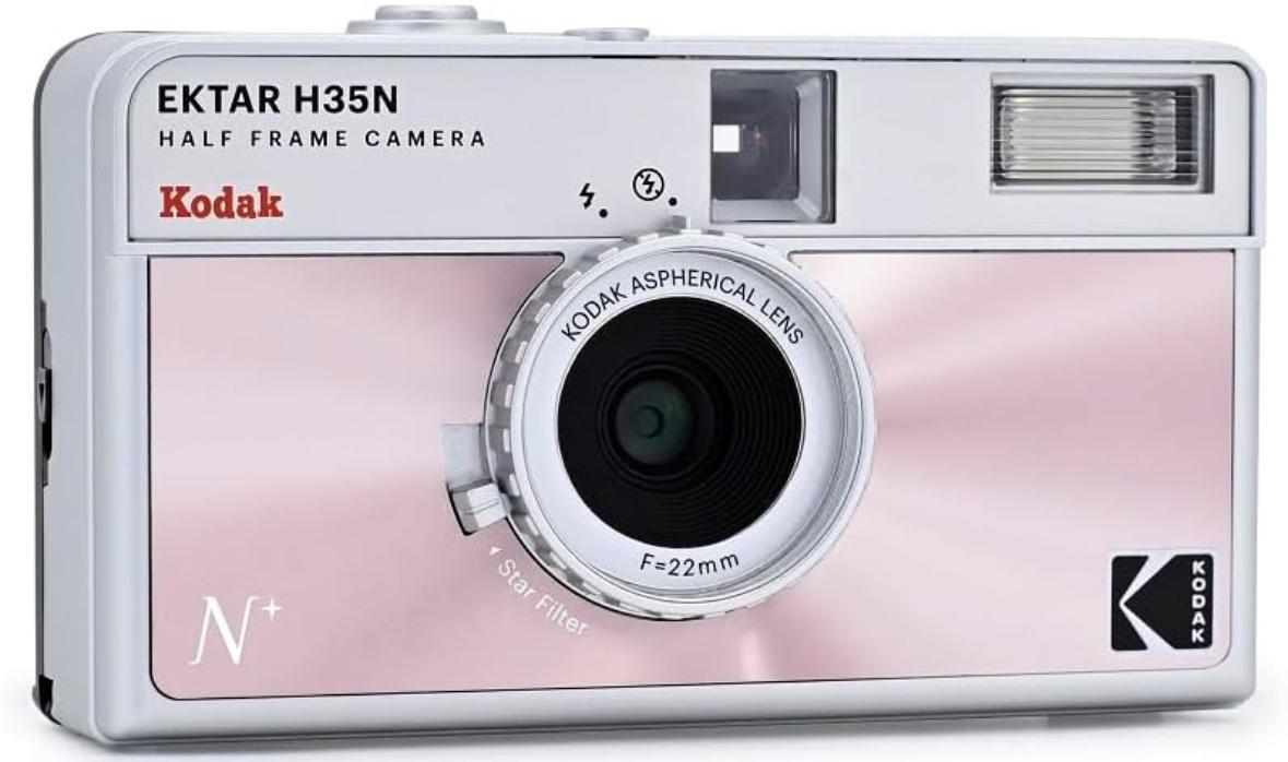 Плівковий фотоапарат Kodak Ektar H35N Half Frame Camera Glazed Pink H 35 N рожевий / плівка Kodak Color Plus / батарейка