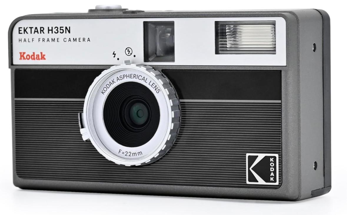Плівковий фотоапарат Kodak Ektar H35N Half Frame Camera Striped Black H 35 N чорний / плівка Kodak Color Plus / батарейка