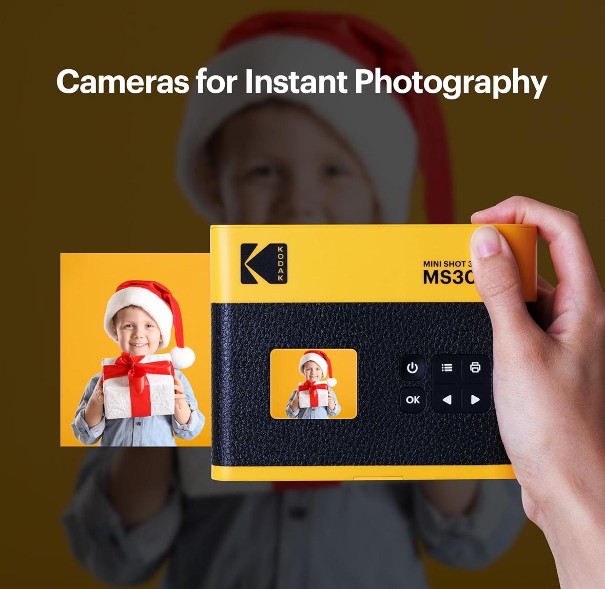 Набір Фотокамера миттєвого друку + принтер KODAK Mini Shot 3 ERA 4PASS Black + Фотопапір(68 фото) + чохол + фотоальбом + аксесуари
