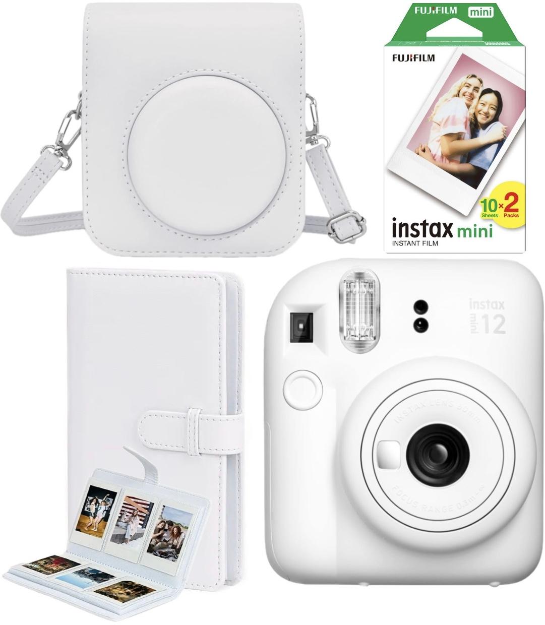 Набір Fujifilm INSTAX Mini 12 Clay White Білий Фотокамера миттєвого друку / Фотопапір 20 фото / Чохол / Альбом 108 фото