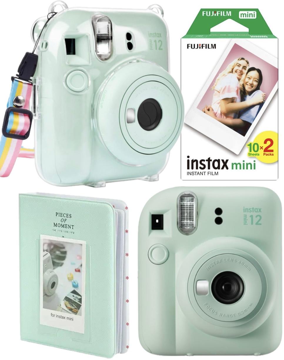 i92251537-139edf047d6fe5b82a790a676d61a0bd-1729262353930 Набір Fujifilm INSTAX Mini 12 Mint Green Зелений Фотокамера миттєвого друку / Фотопапір 20 фото / Чохол прозорий / Альбом 64 фото