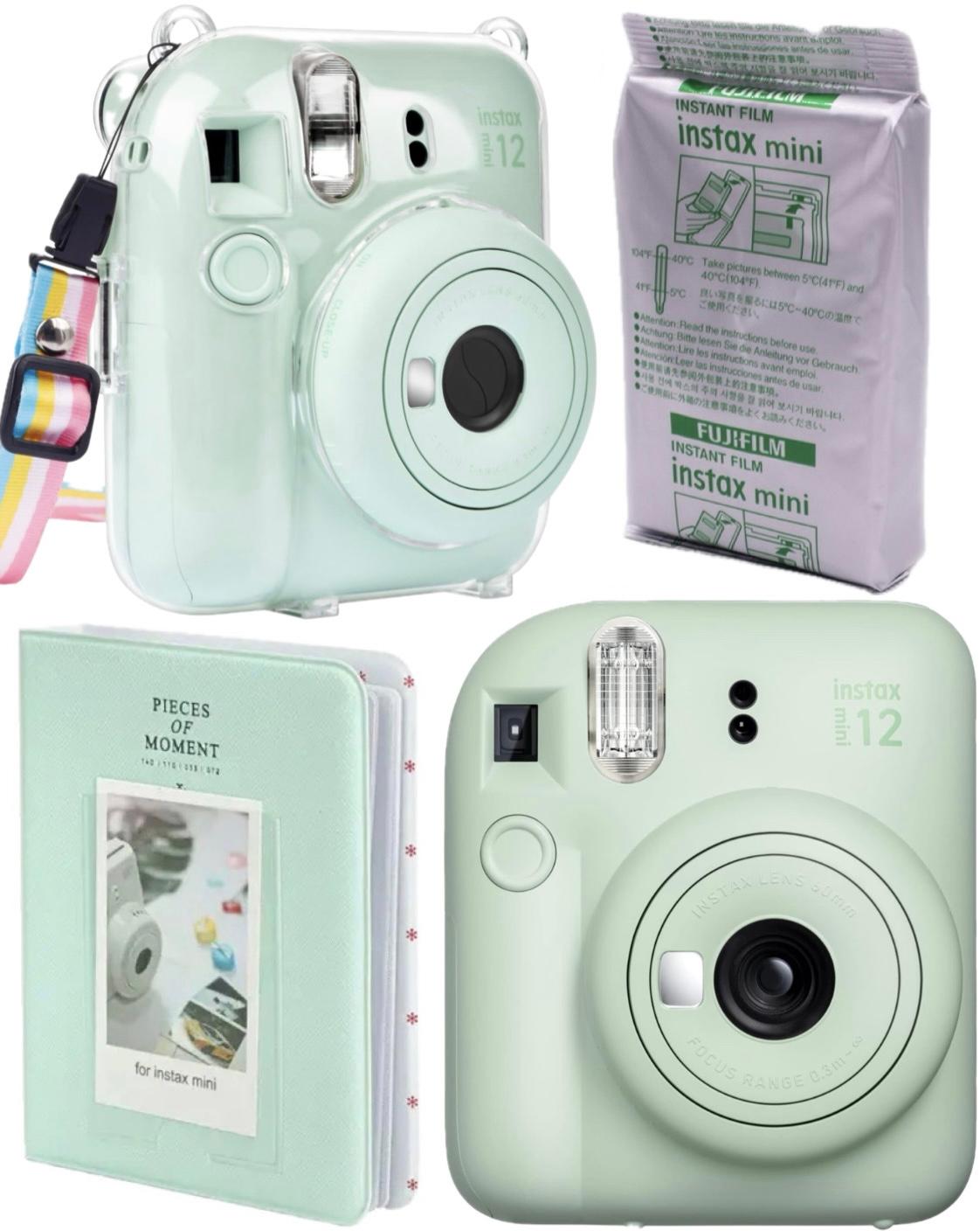 Набір Fujifilm INSTAX Mini 12 Mint Green Зелений Фотокамера миттєвого друку / Фотопапір 10 фото / Чохол прозорий / Альбом 64 фото