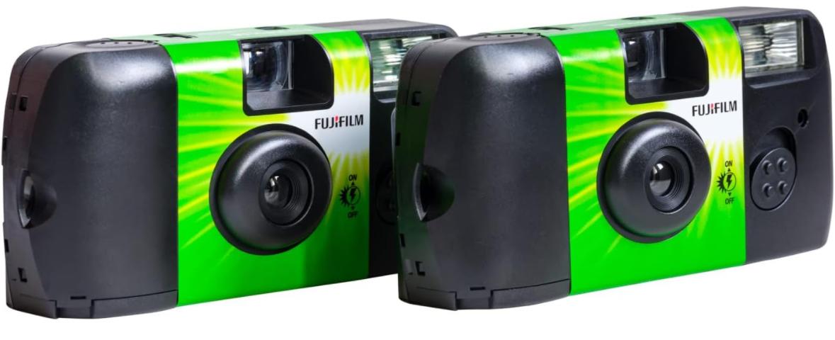 Одноразова плівкова фотокамера Fujifilm QuickSnap Flash ISO 400 One-Time-Use Camera 2 Pack на 27 кадрів зі спалахом 35 mm (фотоплівка+батарейка) комплект 2 шт