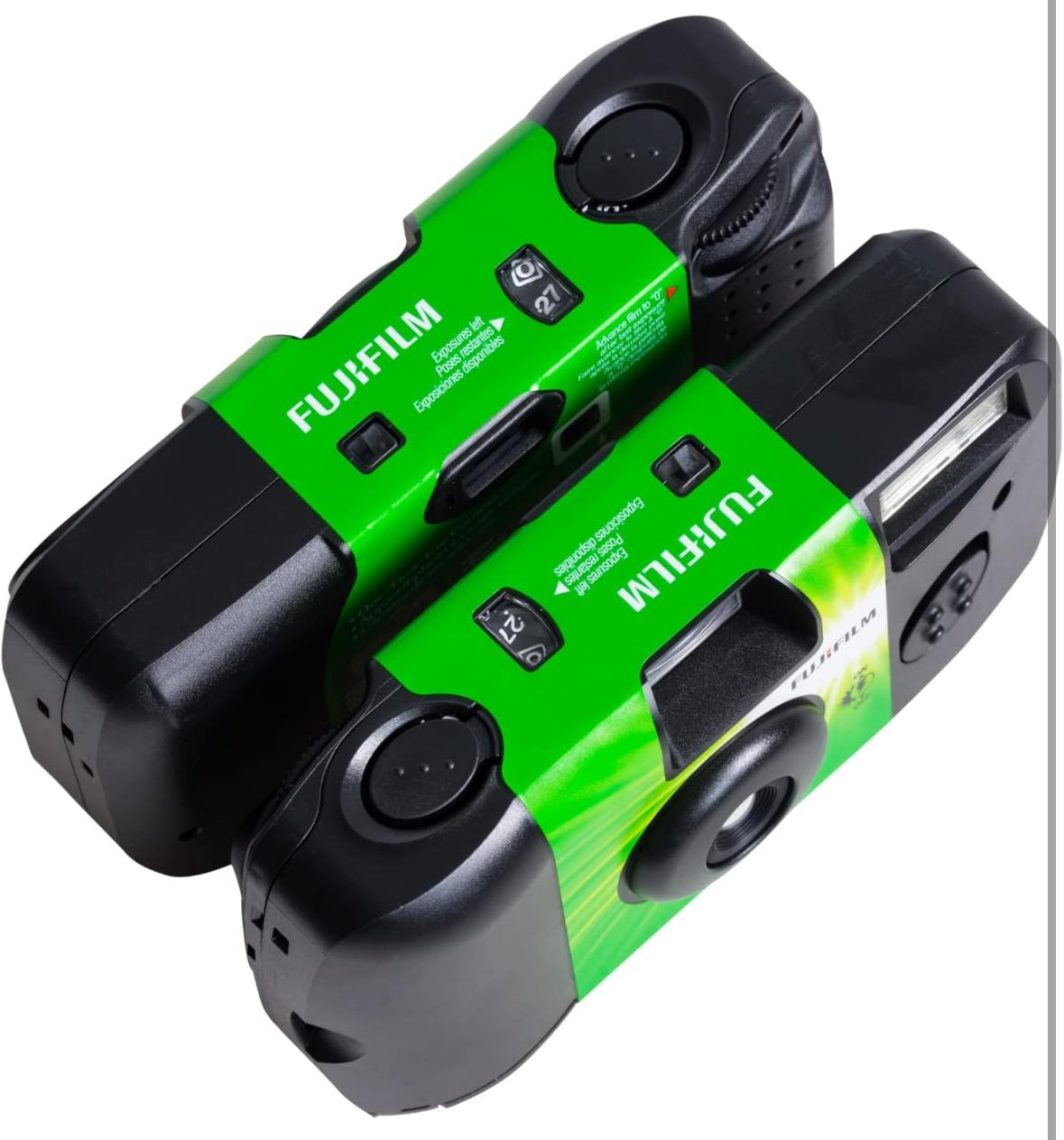 Одноразова плівкова фотокамера Fujifilm QuickSnap Flash ISO 400 One-Time-Use Camera 2 Pack на 27 кадрів зі спалахом 35 mm (фотоплівка+батарейка) комплект 2 шт