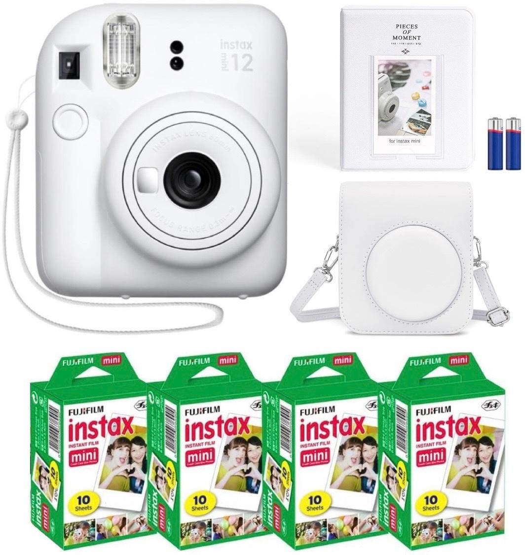Набір Fujifilm INSTAX Mini 12 Clay White Білий Фотокамера миттєвого друку / Фотопапір 40 фото / Чохол / Альбом 64 фото