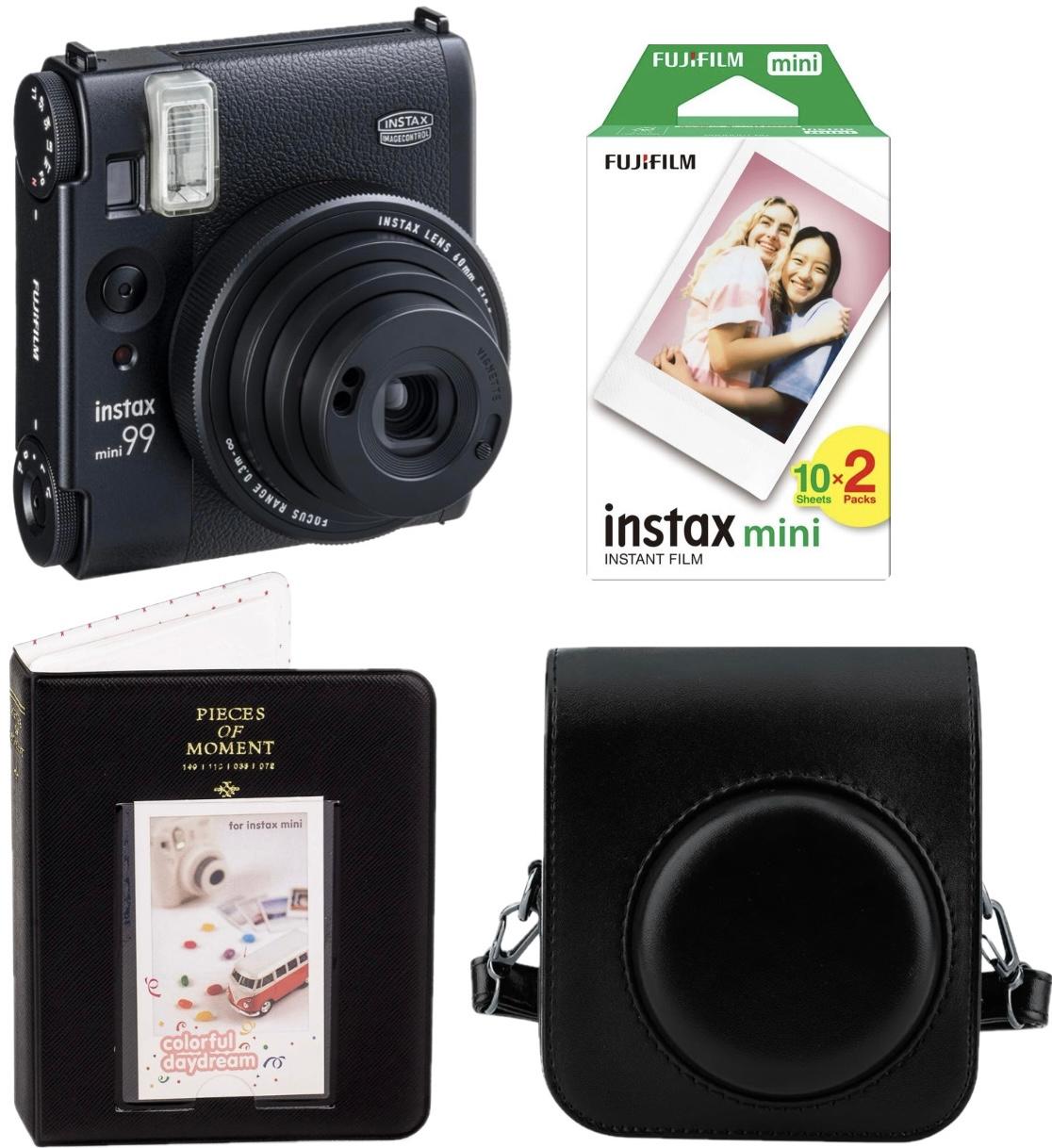 i93782804-68c23ff0c7825d1aaaa2019a030566c3-1732138589573 Набір Fujifilm INSTAX MINI 99 Black Чорна Фотокамера миттєвого друку / Фотопапір 20 фото / Чохол чорний / Альбом 64 фото