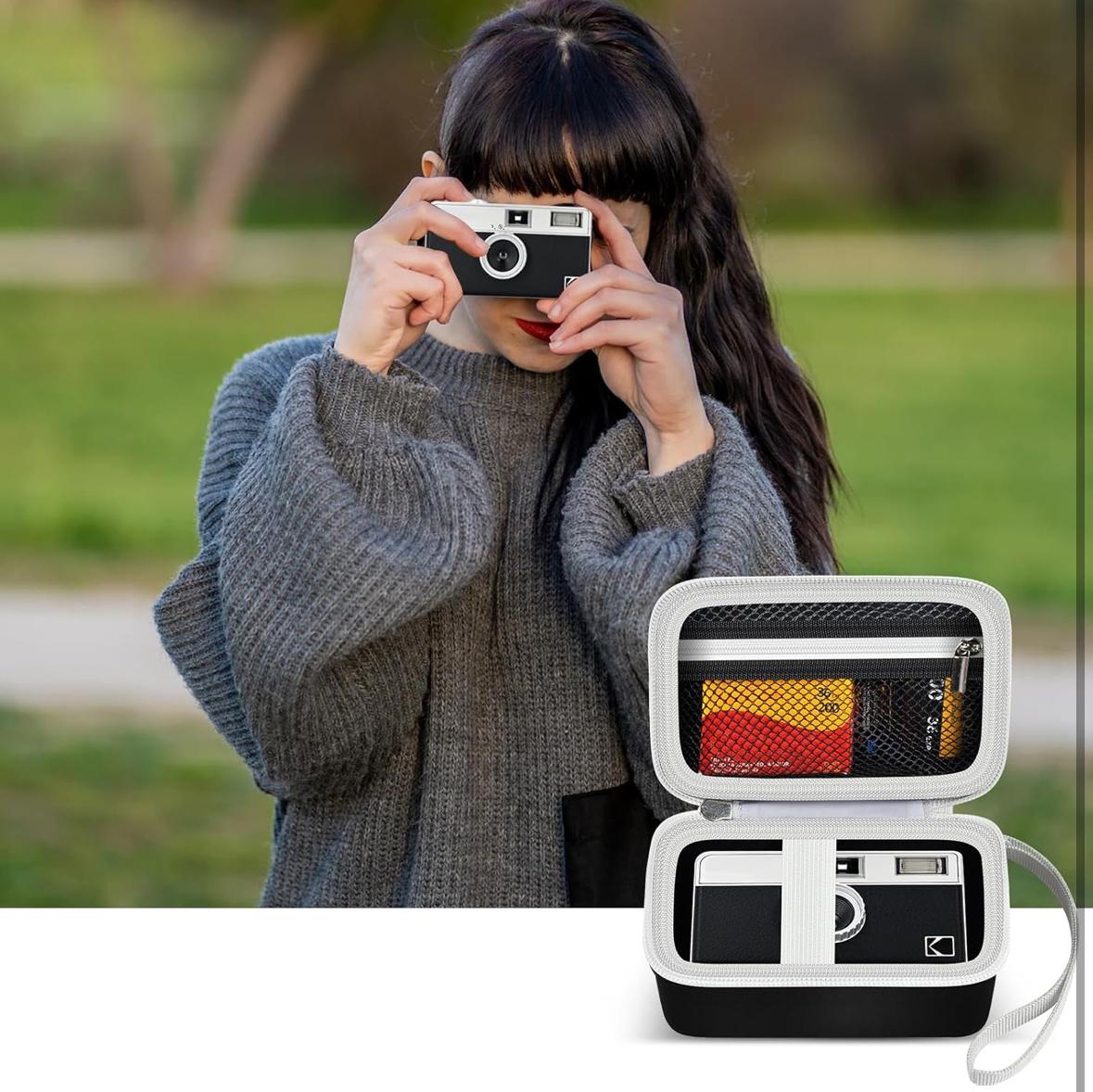 Набір Плівковий фотоапарат Kodak Ektar H35 Half Frame Camera H 35 чорний / чохол