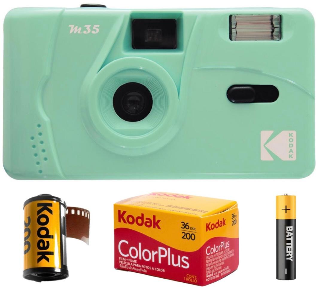 Плівковий фотоапарат Kodak M35 бірюзовий / плівка Kodak Color Plus / батарейка