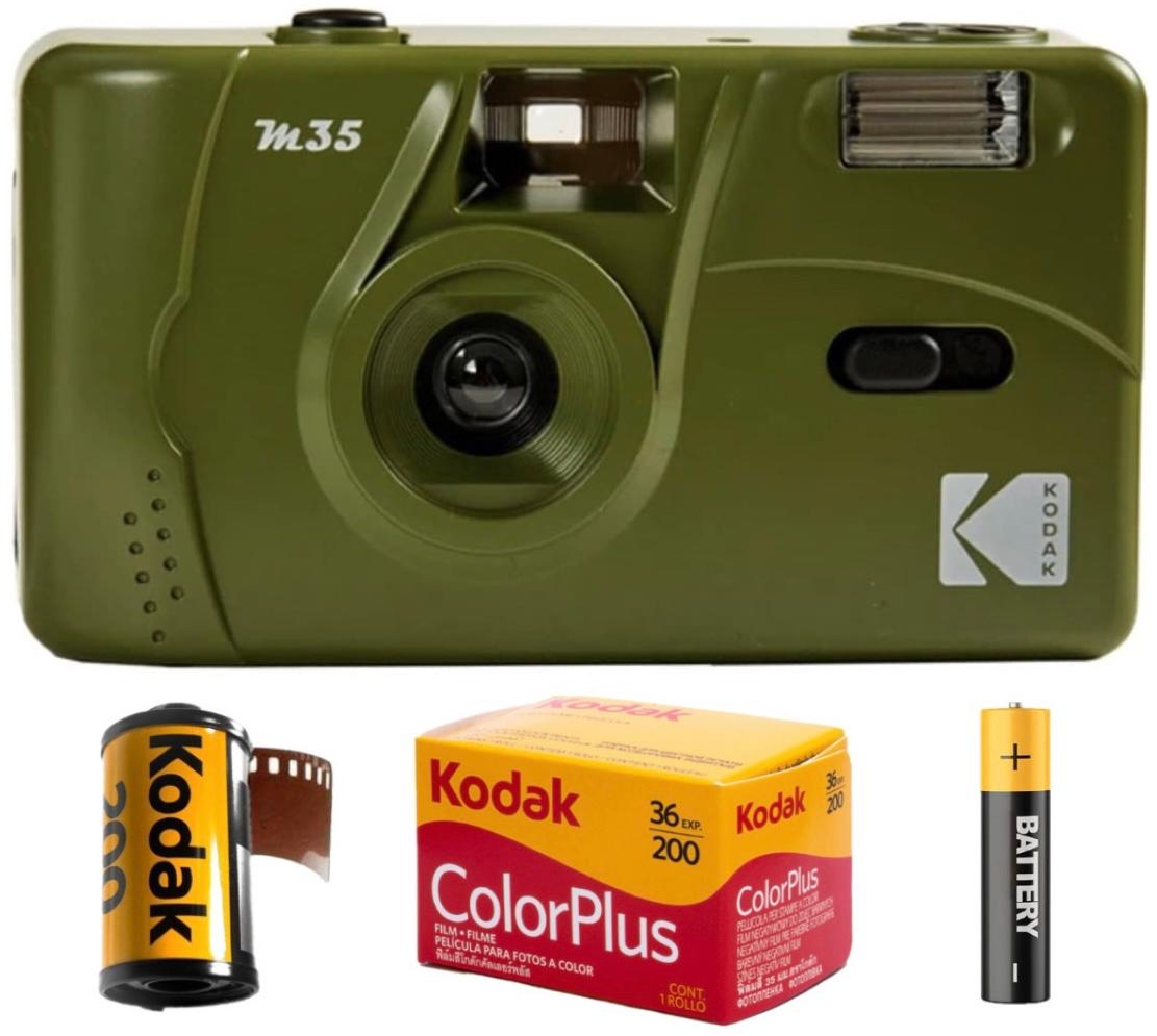 Плівковий фотоапарат Kodak M35 зелений / плівка Kodak Color Plus / батарейка
