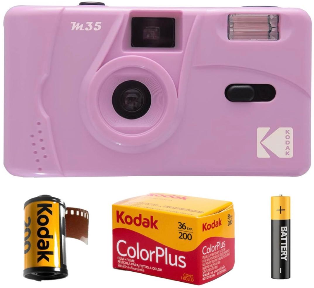 Плівковий фотоапарат Kodak M35 фіолетовий / плівка Kodak Color Plus / батарейка