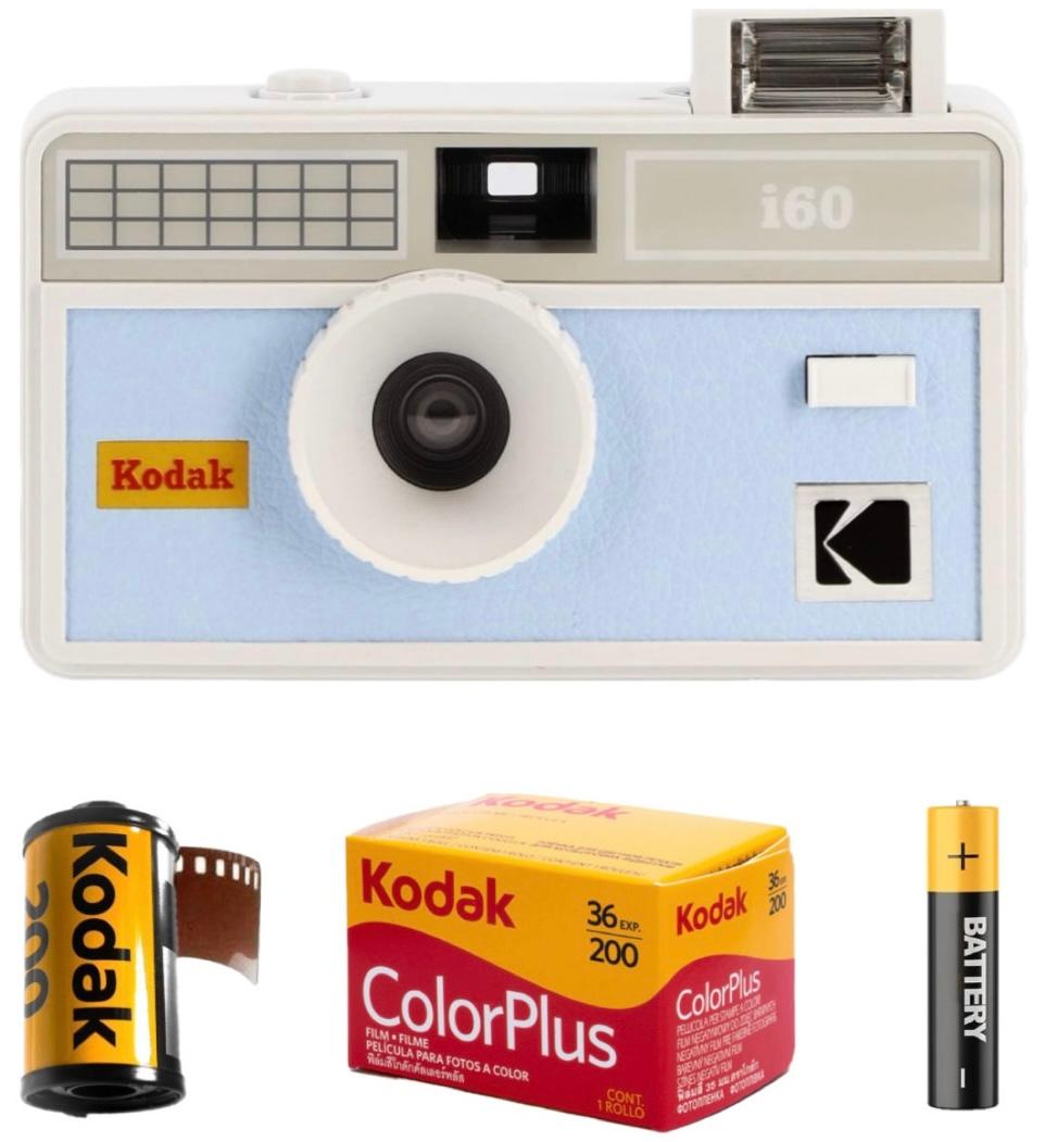Плівковий фотоапарат Kodak i60 Full Film Camera Strap Flash Retro i 60 135/35mm Baby blue / плівка Kodak Color Plus / батарейка