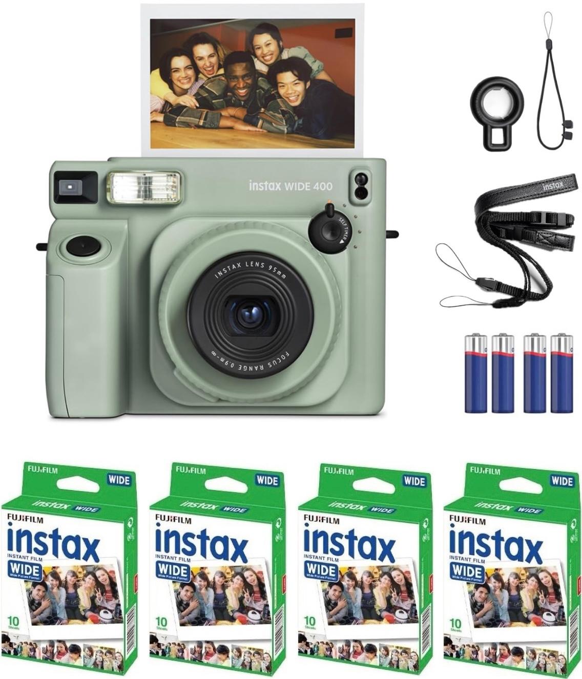 i99990321-4f2854e0ea74a8d22c7b602650feee64-1740215038920 Набір Fujifilm INSTAX WIDE 400 Camera EX D Sage Green Фотокамера миттєвого друку / Фотопапір 40 фото