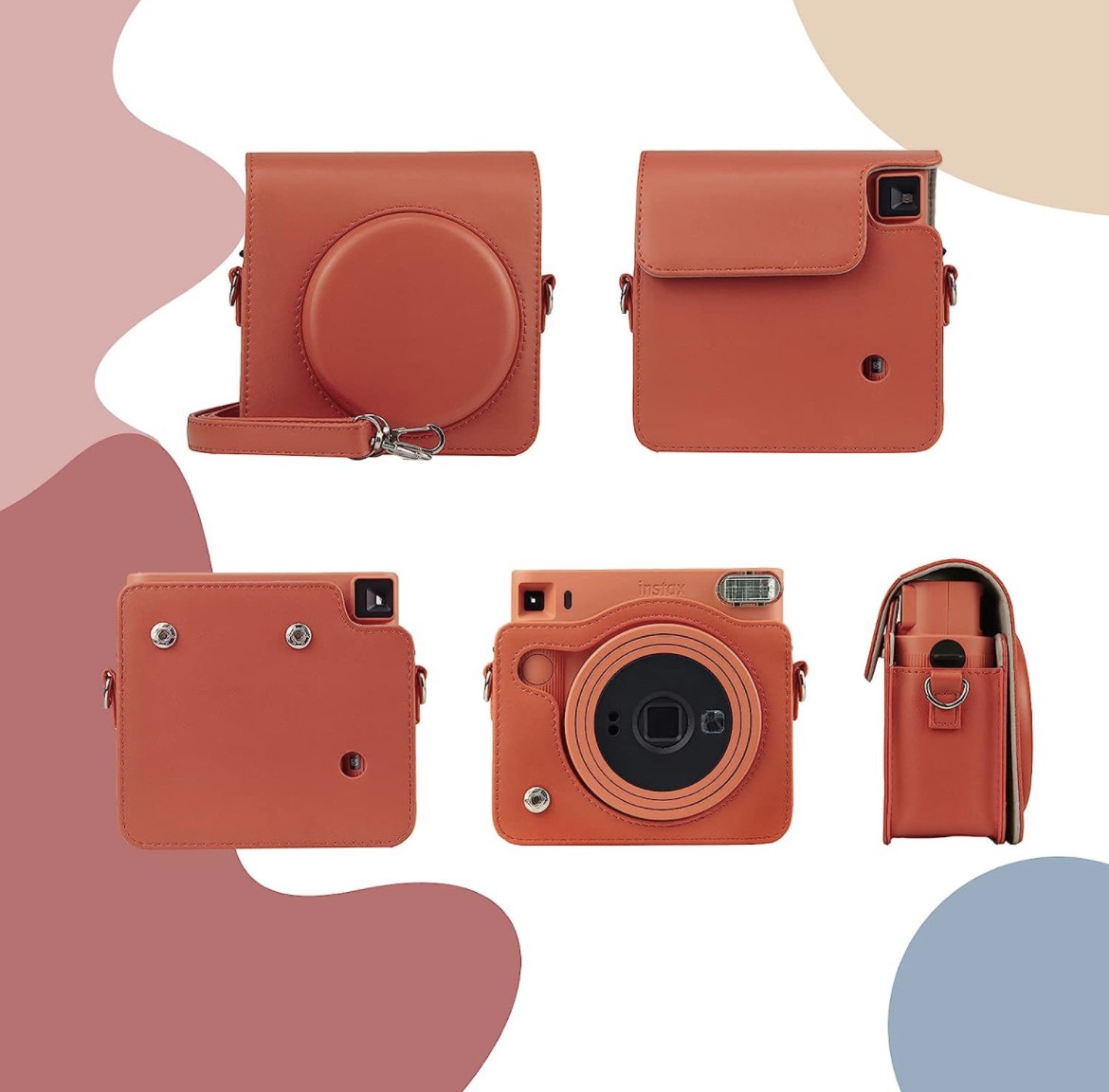 Набір Фотокамера миттєвого друку Fujifilm Instax SQ1 EX D Terracotta Orange Помаранчевий / Фотопапір 10 фото / Чохол / Альбом 80 фото