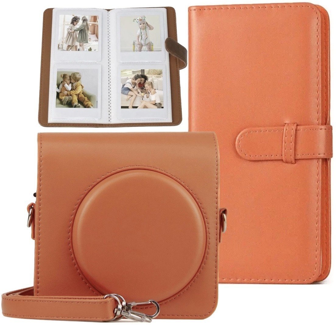 Набір Фотокамера миттєвого друку Fujifilm Instax SQ1 EX D Terracotta Orange Помаранчевий / Фотопапір 40 фото / Чохол / Альбом 80 фото