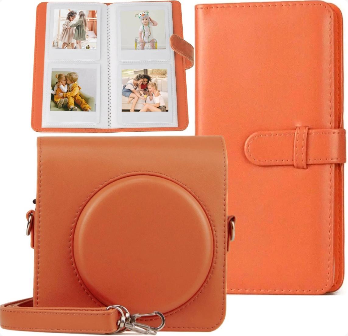 Набір Фотокамера миттєвого друку Fujifilm Instax SQ1 EX D Terracotta Orange Помаранчевий / Фотопапір 20 фото / Чохол / Альбом 80 фото