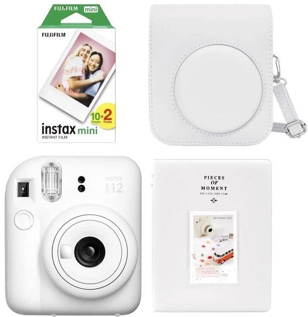 Набір Fujifilm INSTAX Mini 12  Clay White Білий Фотокамера миттєвого друку / Фотопапір 20 фото / Чохол / Альбом 64 фото