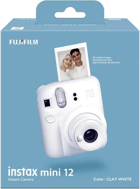 Набір Fujifilm INSTAX Mini 12  Clay White Білий Фотокамера миттєвого друку / Фотопапір 20 фото / Чохол / Альбом 64 фото