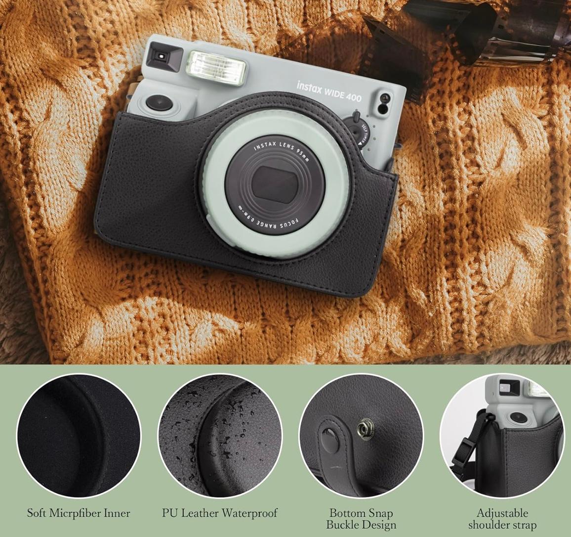 Чохол для фотокамери FujiFilm INSTAX WIDE 400 Чорний (Black)