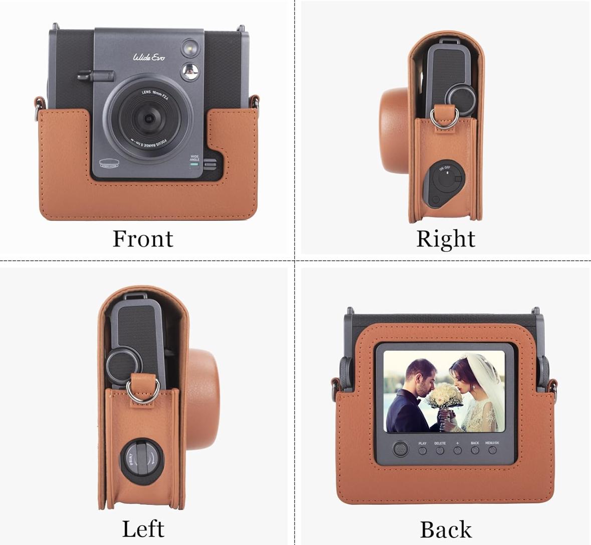 Чохол для фотокамери FujiFilm INSTAX Wide EVO Коричневий (Brown) (399774126)