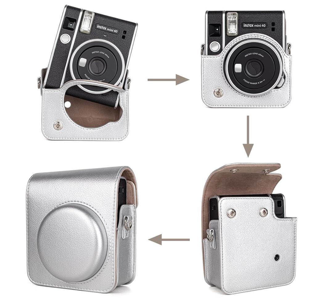 Чохол для фотоапарата FujiFilm INSTAX Mini 40 Срібний (Silver)