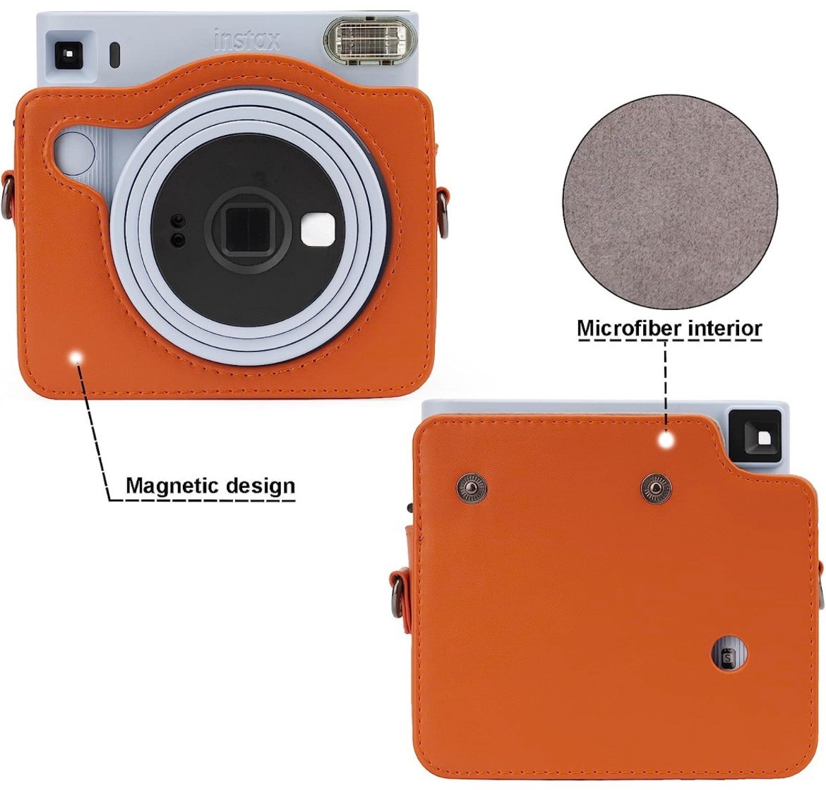 Чохол для фотокамери FujiFilm Instax Square SQ 1 / SQ 6 / SQ 40 Помаранчевий (Orange) (2610003)
