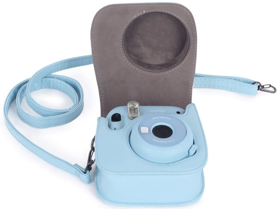 Набір Аксесуарів для Камери Моментальної Друку Fujifilm Instax Mini 12 / Instax Mini 11 / Instax Mini 9: чохол, фотоальбом з блискітками Pastel Blue