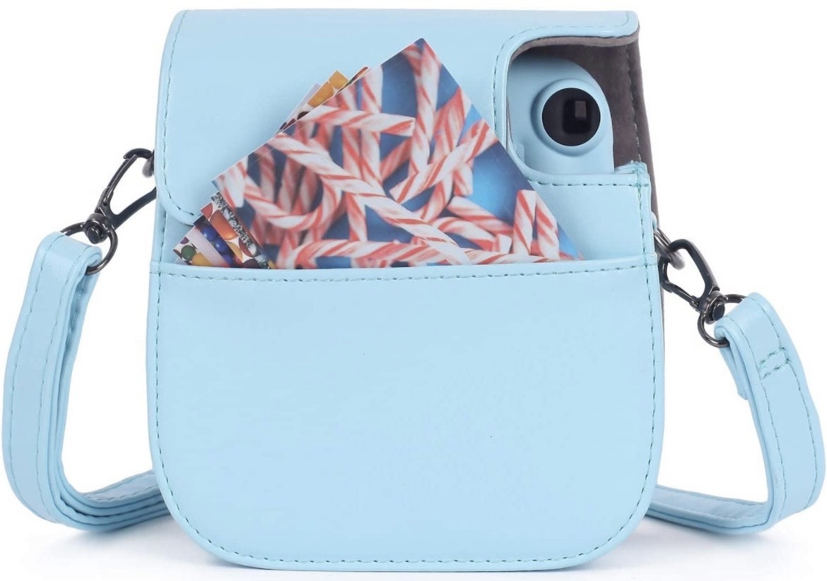 Набір Аксесуарів для Камери Моментальної Друку Fujifilm Instax Mini 12 / Instax Mini 11 / Instax Mini 9: чохол, фотоальбом з блискітками Pastel Blue