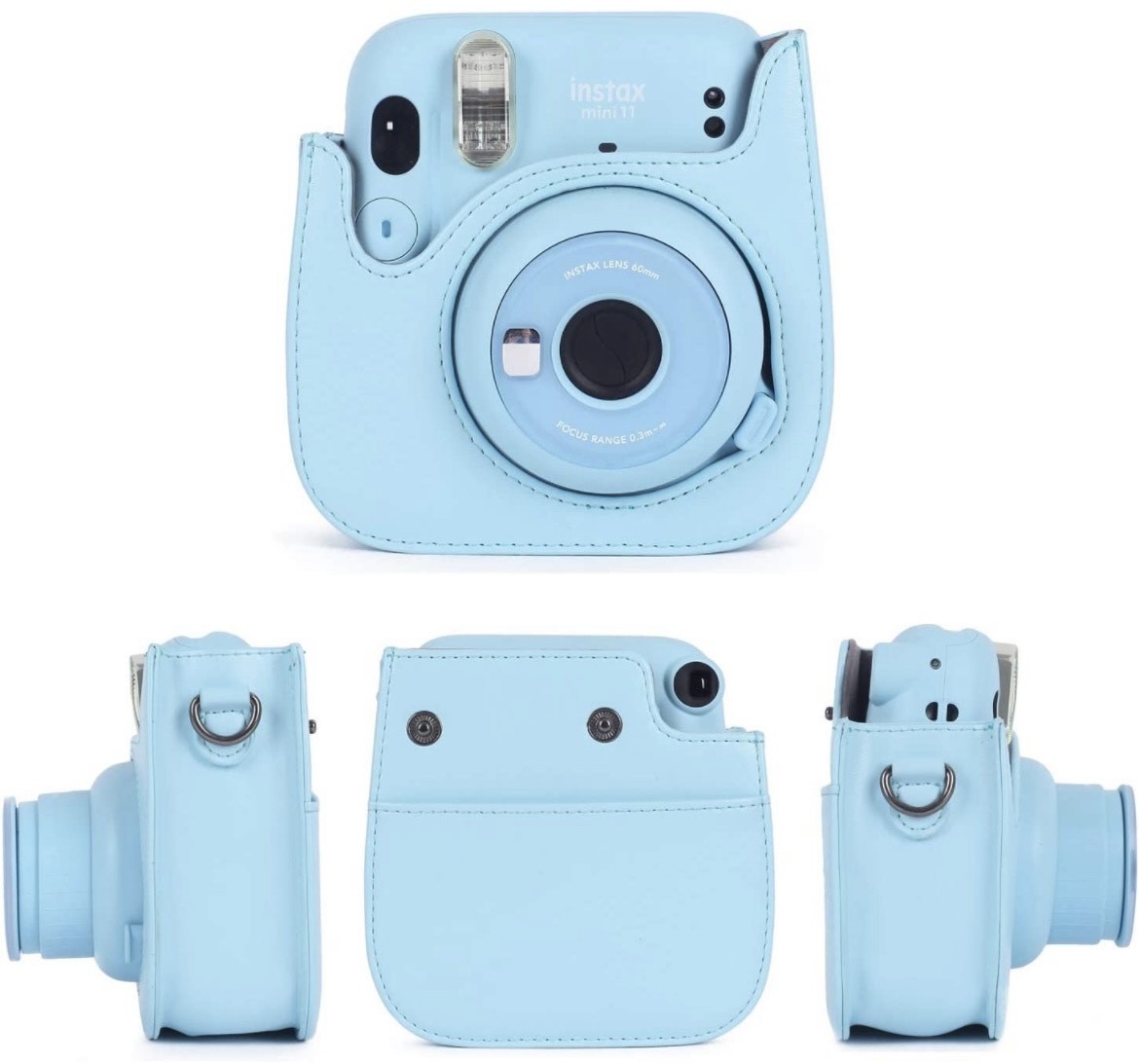 Набір Аксесуарів для Камери Моментальної Друку Fujifilm Instax Mini 12 / Instax Mini 11 / Instax Mini 9: чохол, фотоальбом з блискітками Pastel Blue