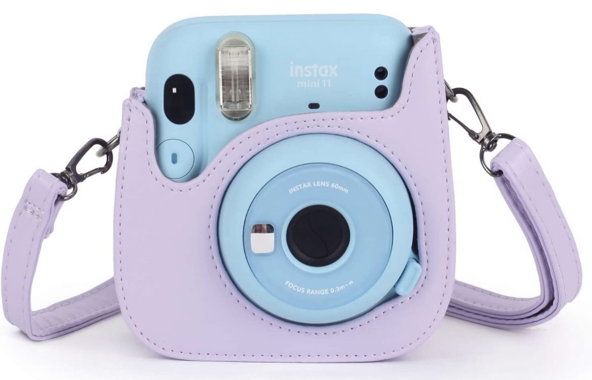 Набір Аксесуарів для Фотокамери Миттєвого Друку Fujifilm Instax Mini 12 / Instax Mini 11 / Instax Mini 9: чохол, фотоальбом з блискітками Lilac Purple