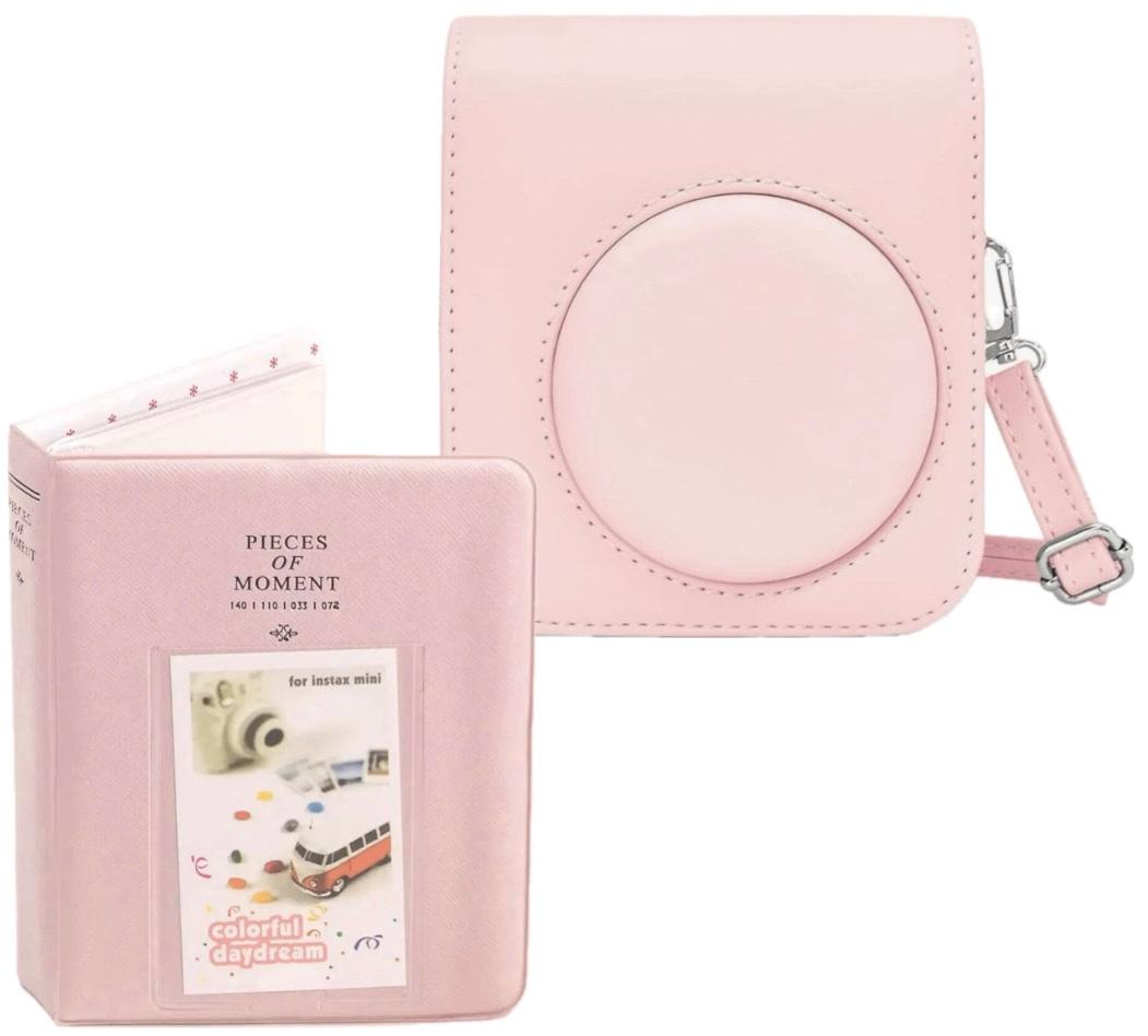 Набір Аксесуарів для Фотокамери Миттєвого Друку Fujifilm Instax Mini 12 / Instax Mini 11 / Instax Mini 9: чохол, фотоальбом 64 фото Blossom Pink